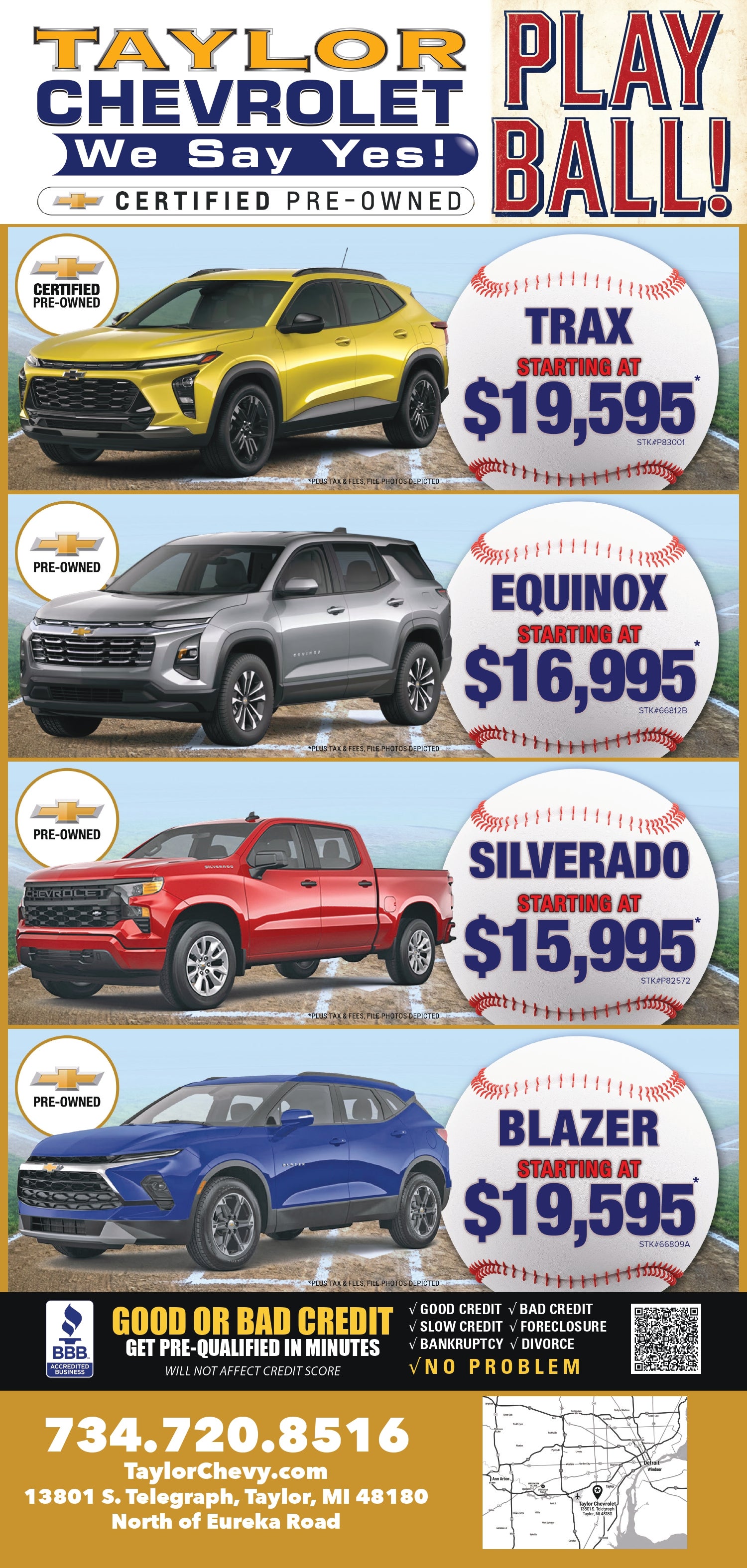 Taylor Chevrolet Certified Preowned ad