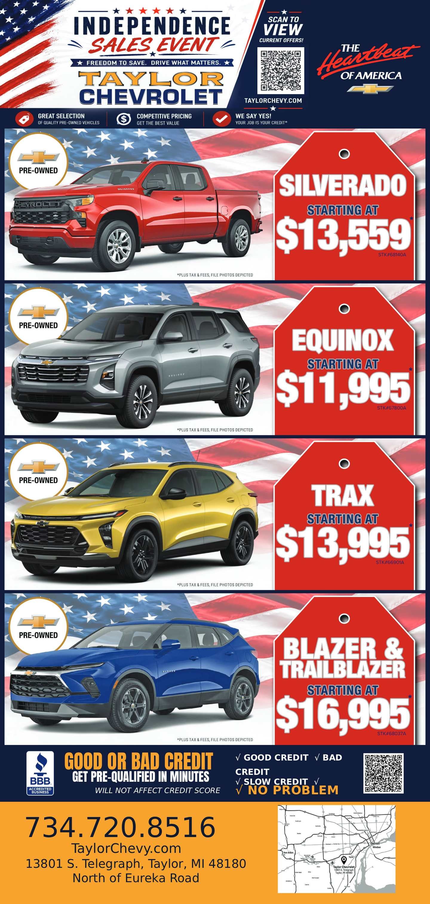 Taylor Chevrolet Certified Preowned ad