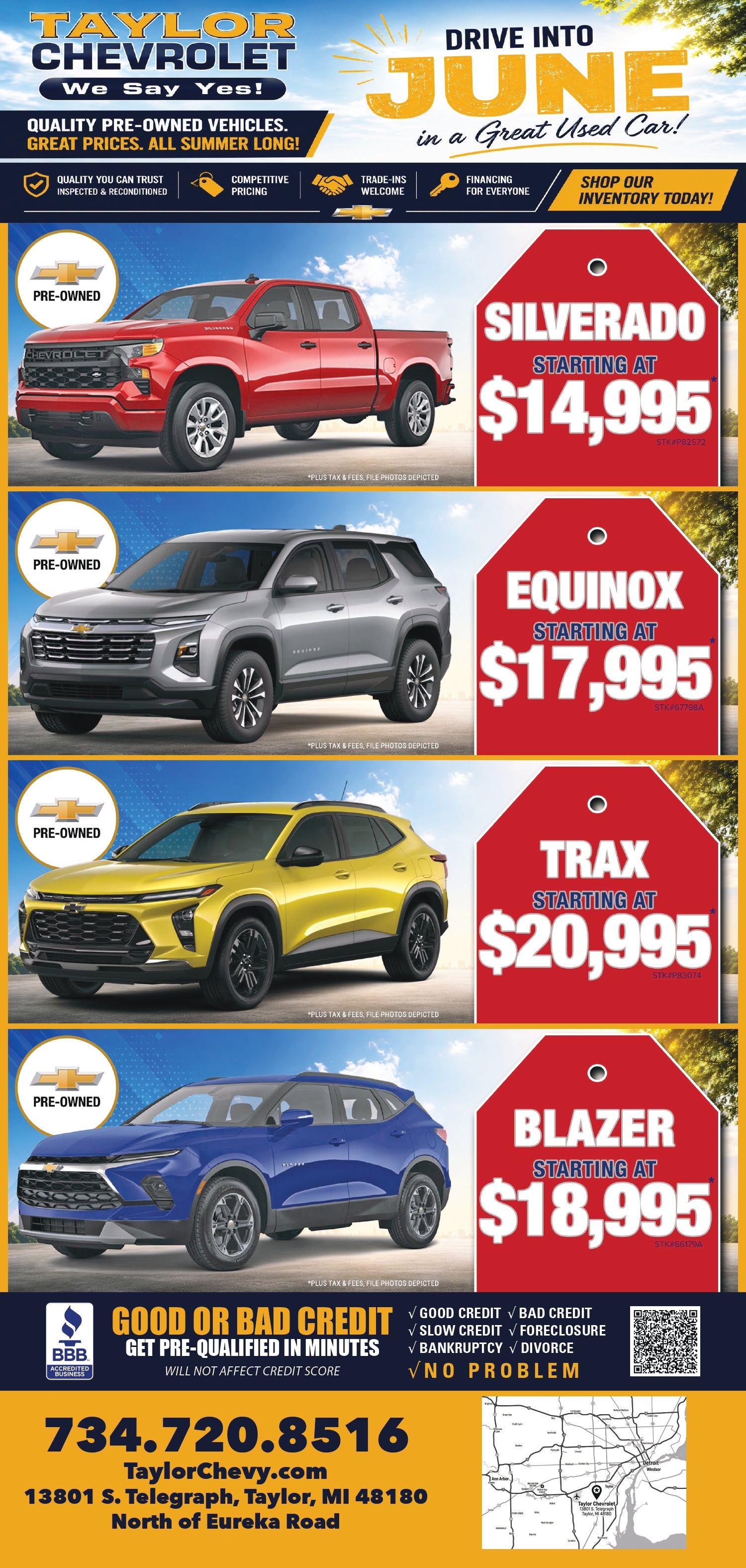 Taylor Chevrolet Certified Preowned ad