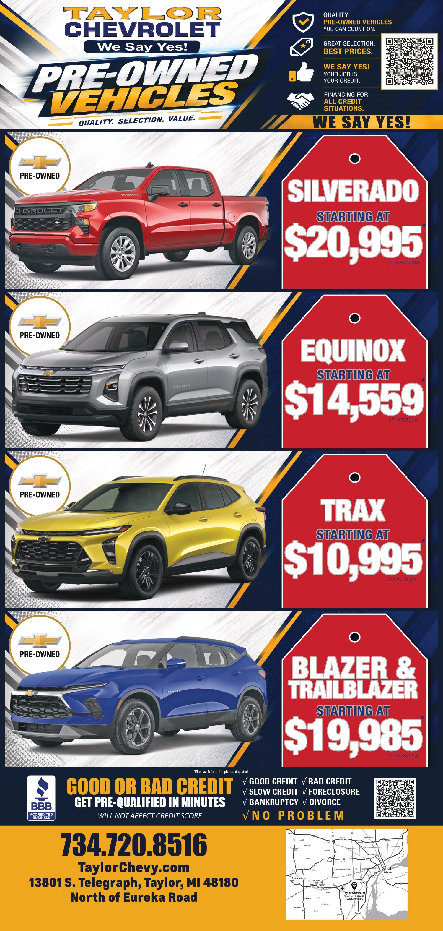 Taylor Chevrolet Certified Preowned ad
