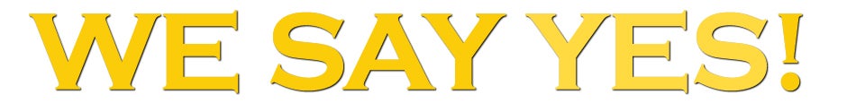 We Say Yes! Text Image