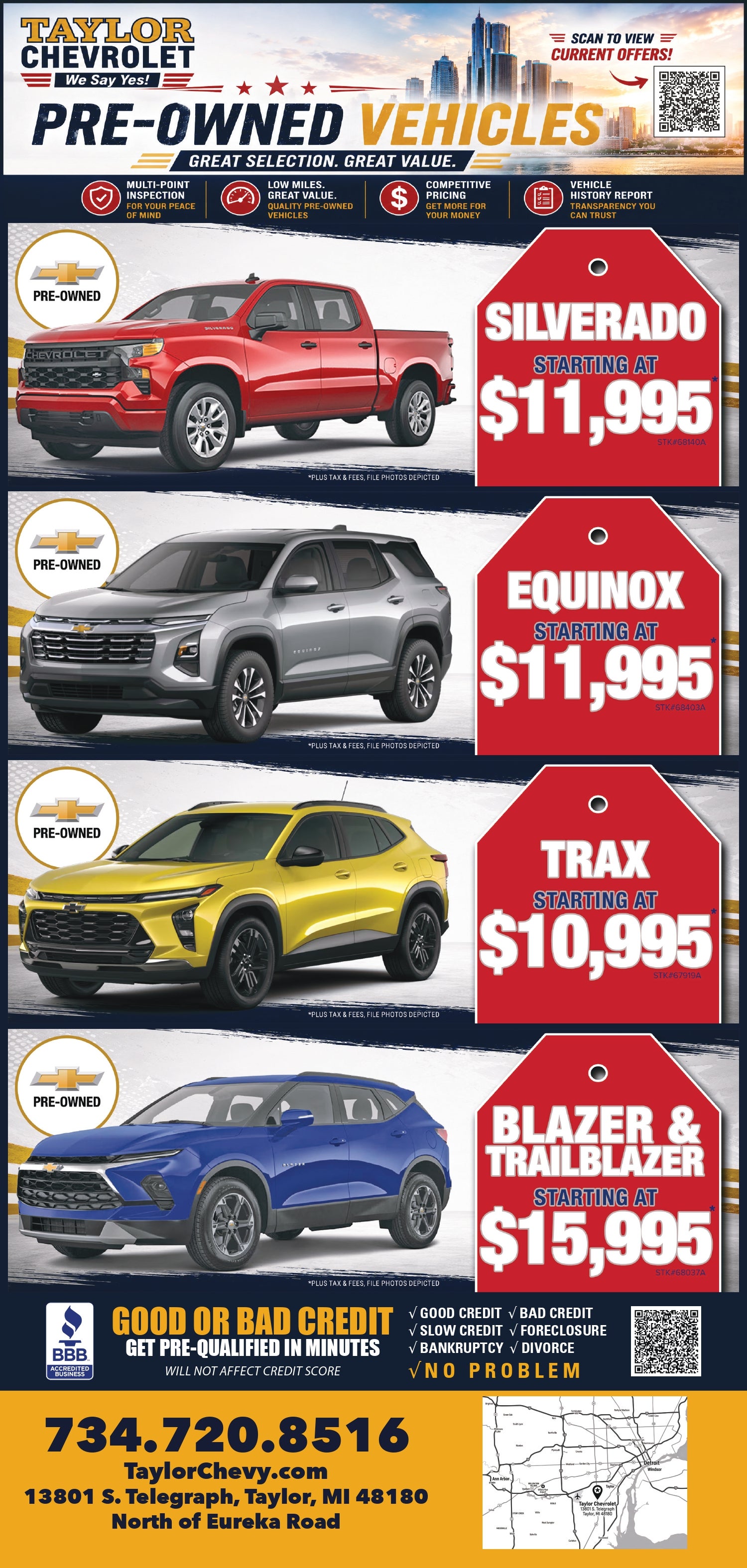 Taylor Chevrolet Certified Preowned ad
